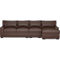 winston dark brown sectional   