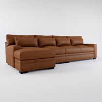 winston dark brown sectional   