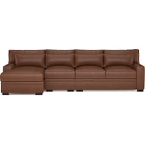 winston dark brown sectional   