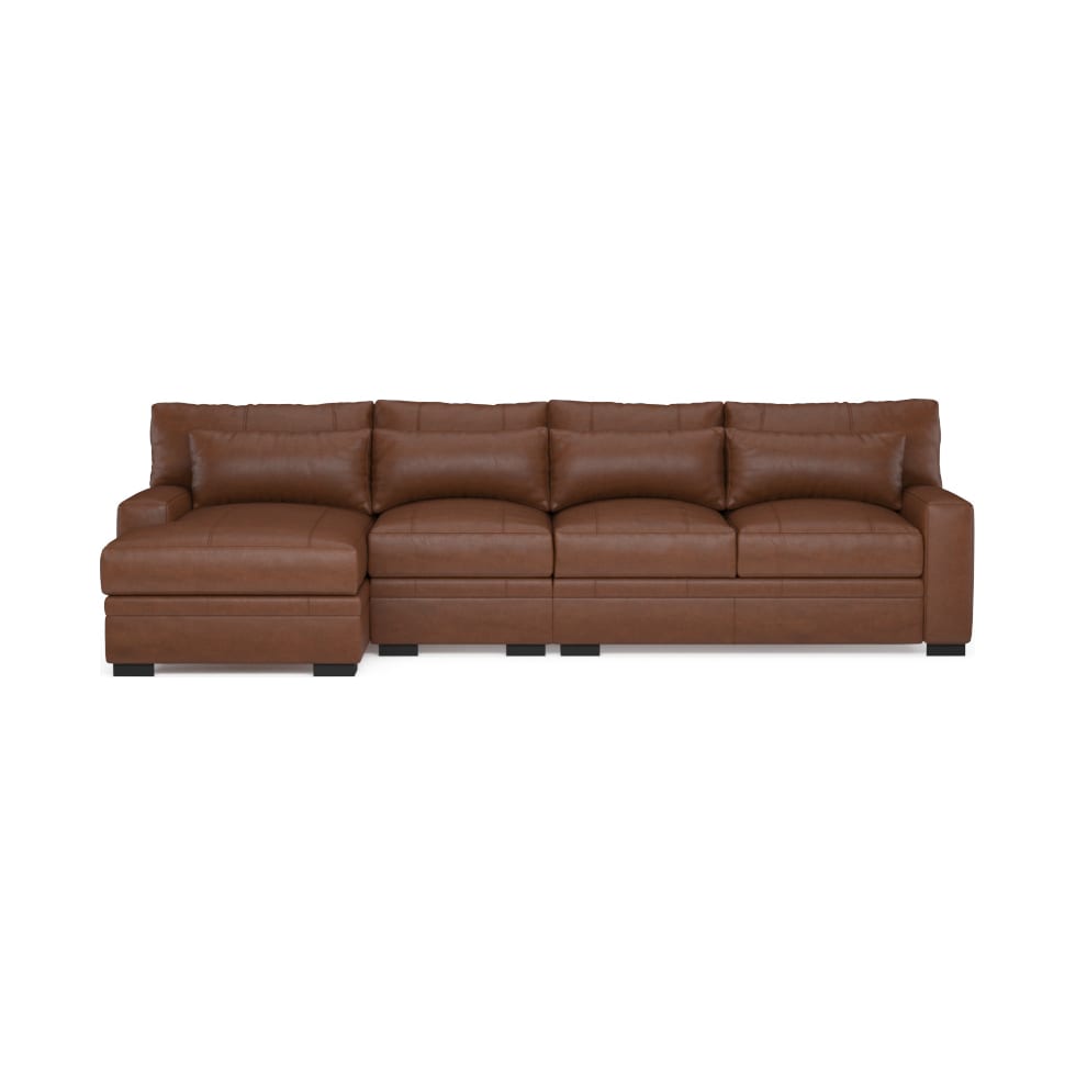 winston dark brown sectional   