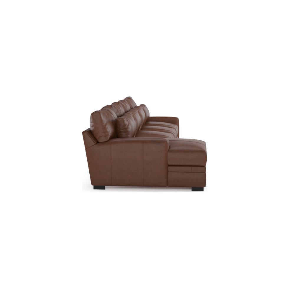 winston dark brown sectional   