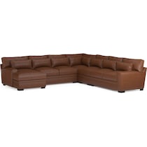 winston dark brown sectional   