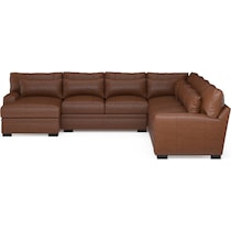 winston dark brown sectional   