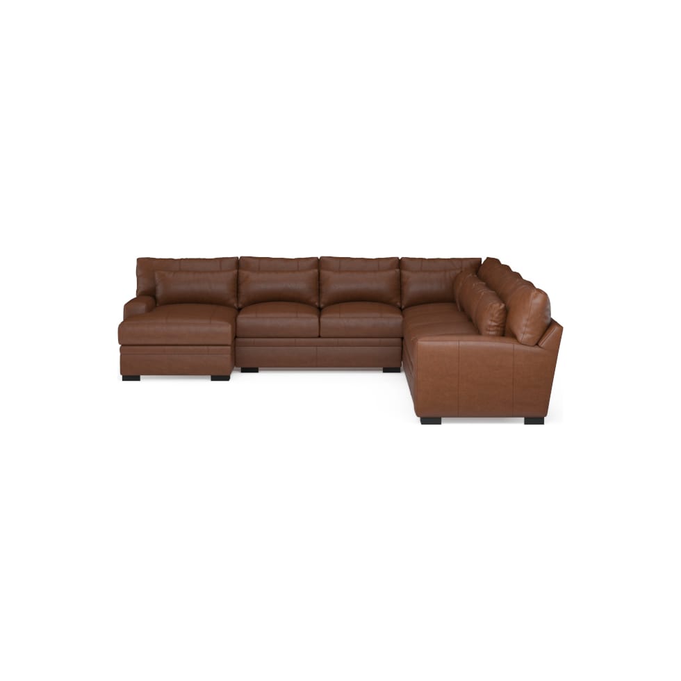 winston dark brown sectional   