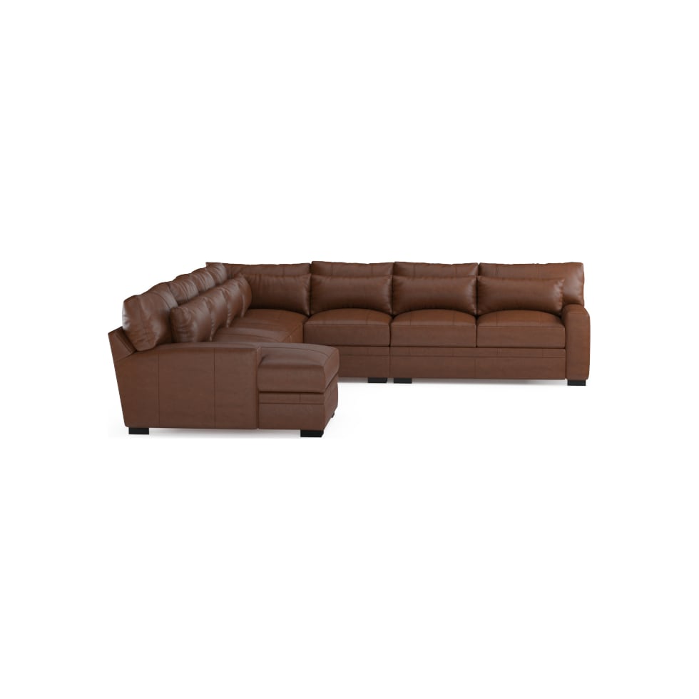 winston dark brown sectional   