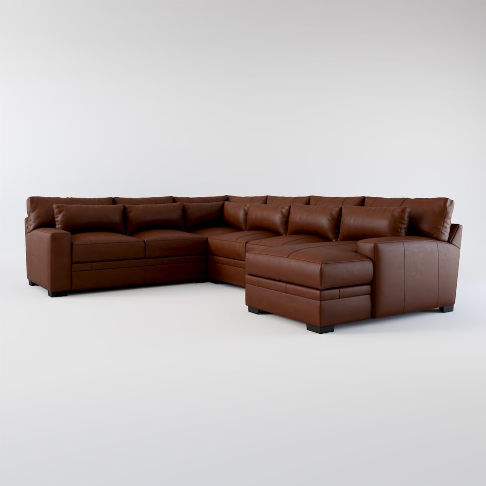 winston dark brown sectional web   