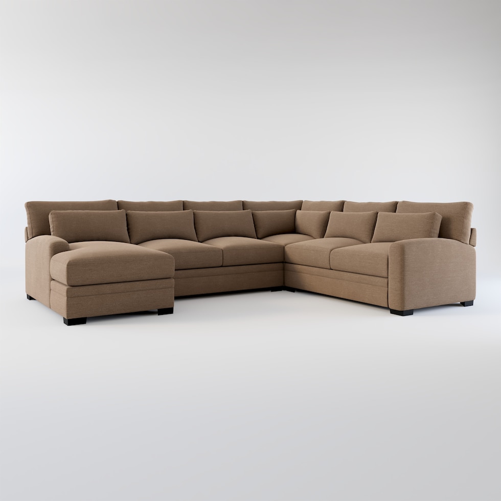 winston dark brown sectional web   