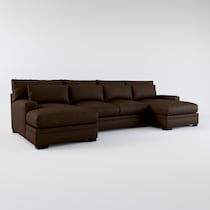 winston dark brown sectional web   