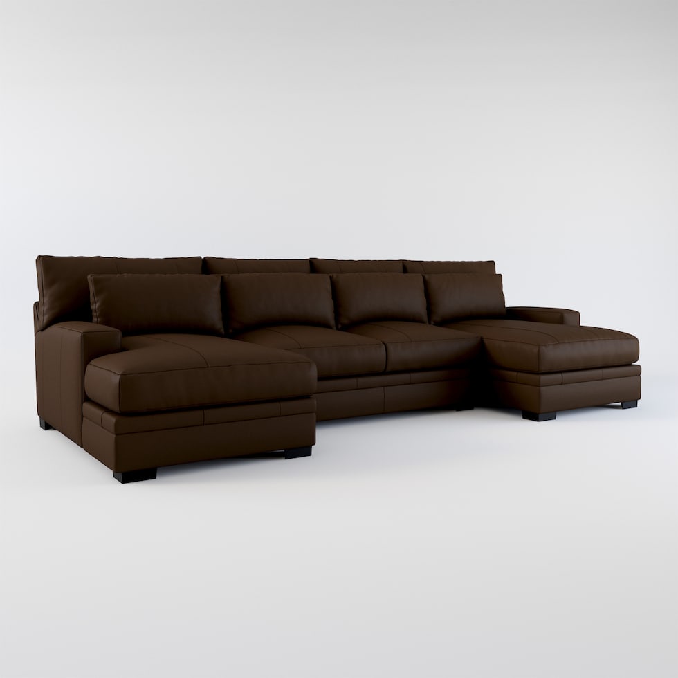 winston dark brown sectional web   