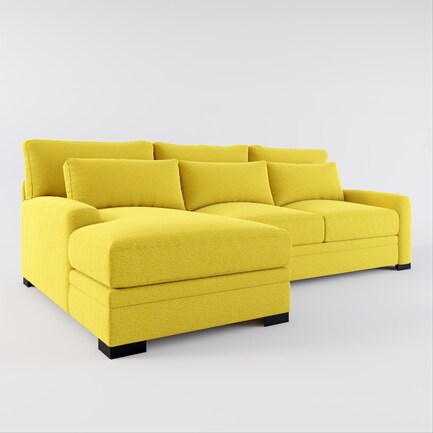 Winston Foam Comfort 2-Piece Sectional with Left-Facing Chaise - Bloke Goldenrod