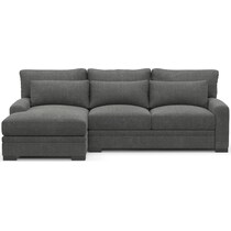 winston gray  pc sectional with left facing chaise   