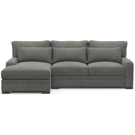 Winston Foam Comfort 2-Piece Sectional with Left-Facing Chaise - Living Large Charcoal