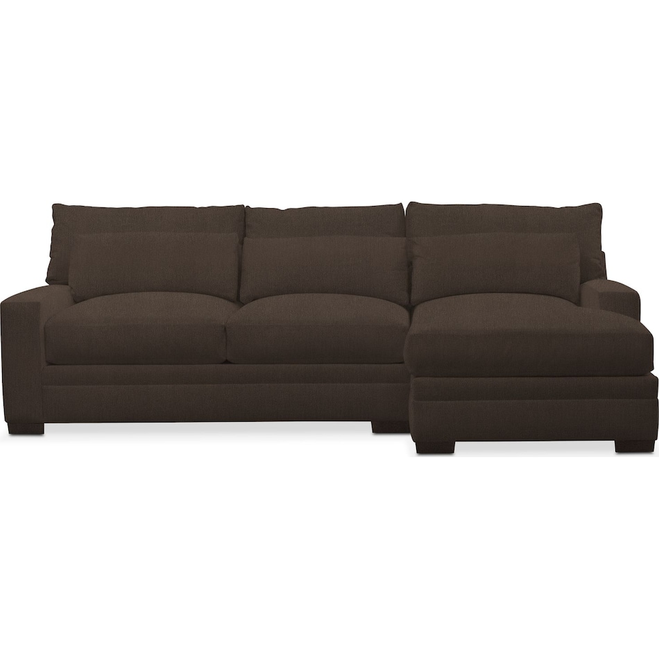 Winston 2Piece Sectional with Chaise American Signature Furniture