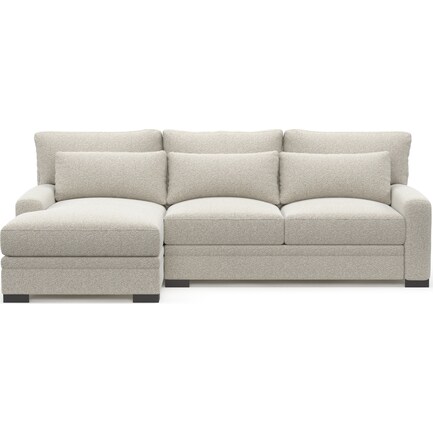 Winston Foam Comfort 2-Piece Sectional with Left-Facing Chaise - Muse Stone