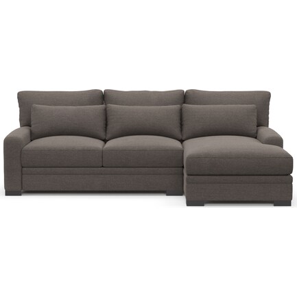 Winston Hybrid Comfort Eco Performance 2Pc Sectional with Right-Facing Chaise - Presidio Steel