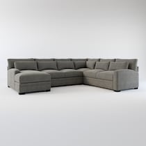 winston gray  pc sectional with left facing chaise   