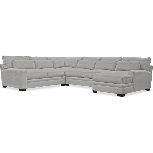 Living Room Furniture - Winston 4-Piece Sectional with Chaise