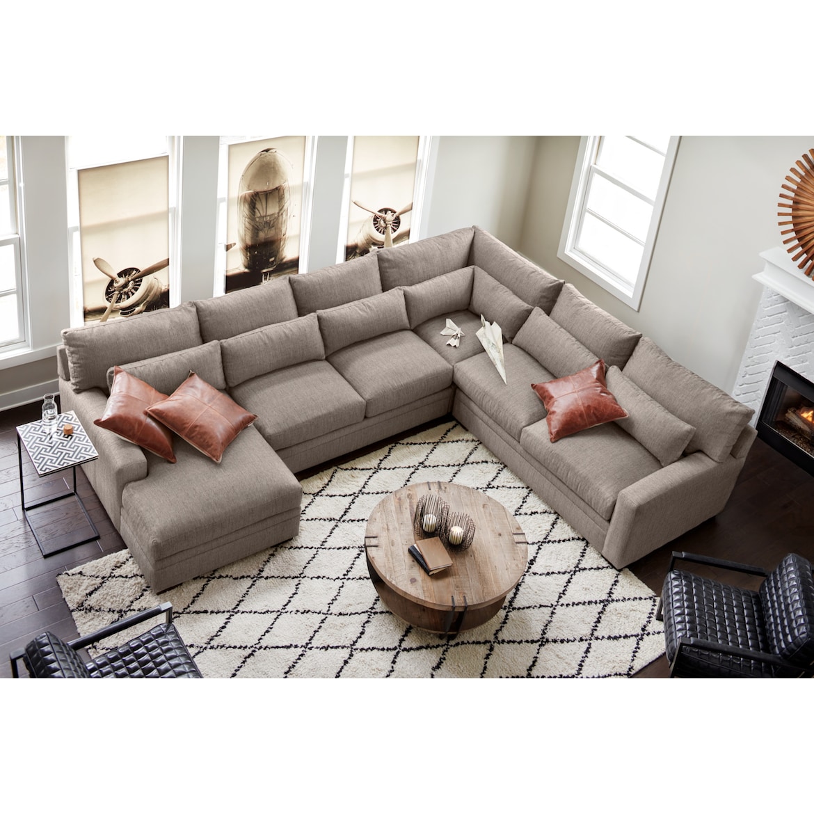 Winston 4Piece Sectional with Chaise American Signature Furniture