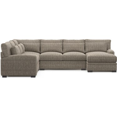 Winston Hybrid Comfort 4-Piece Sectional with Right-Facing Chaise - Mason Flint