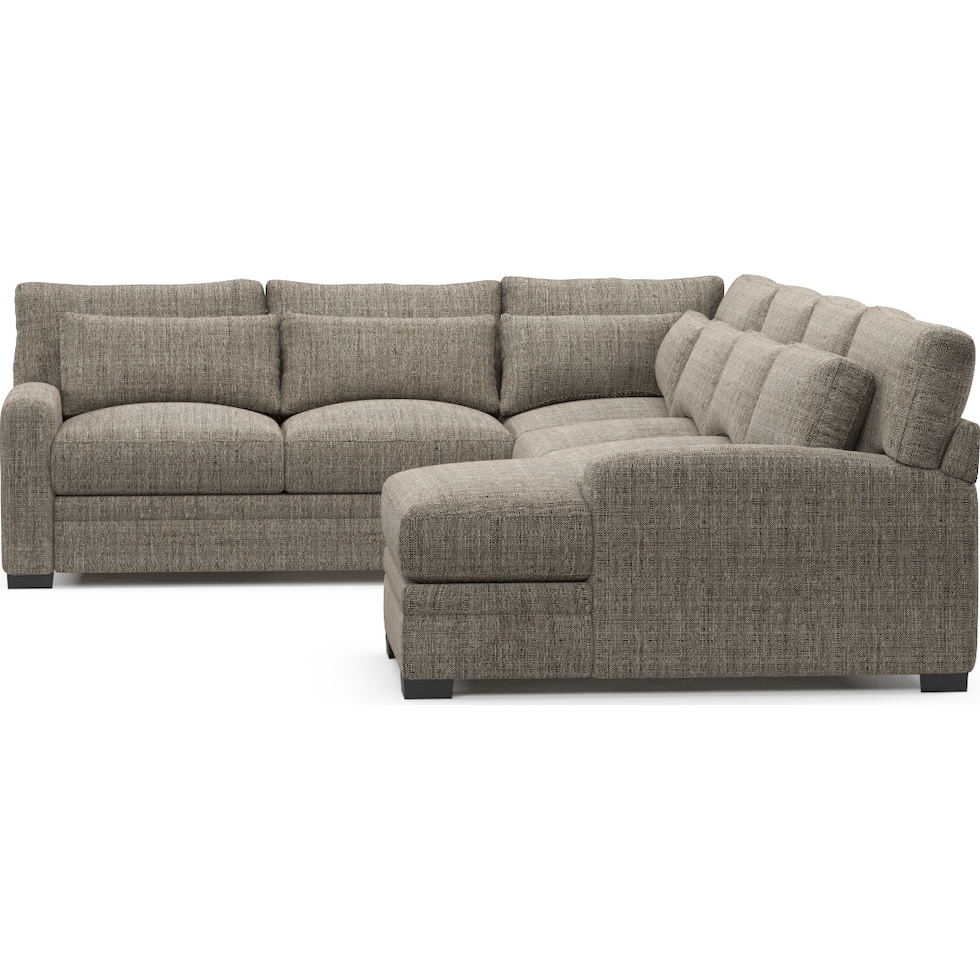 winston gray sectional   