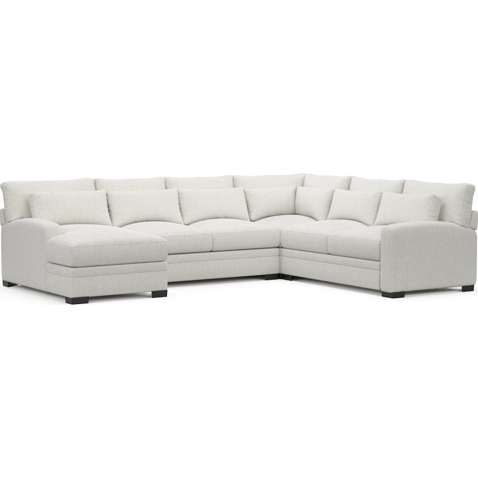 winston gray sectional   