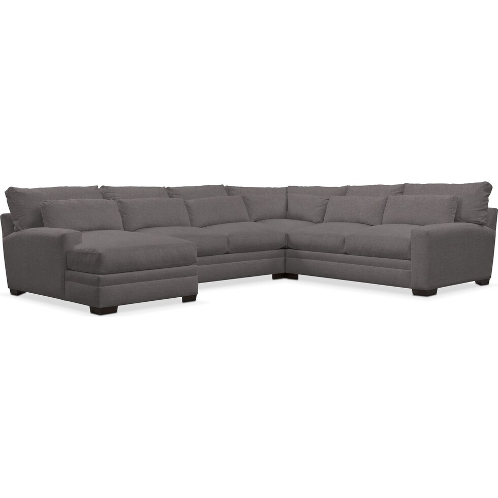 winston gray sectional   