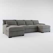 winston gray sectional   