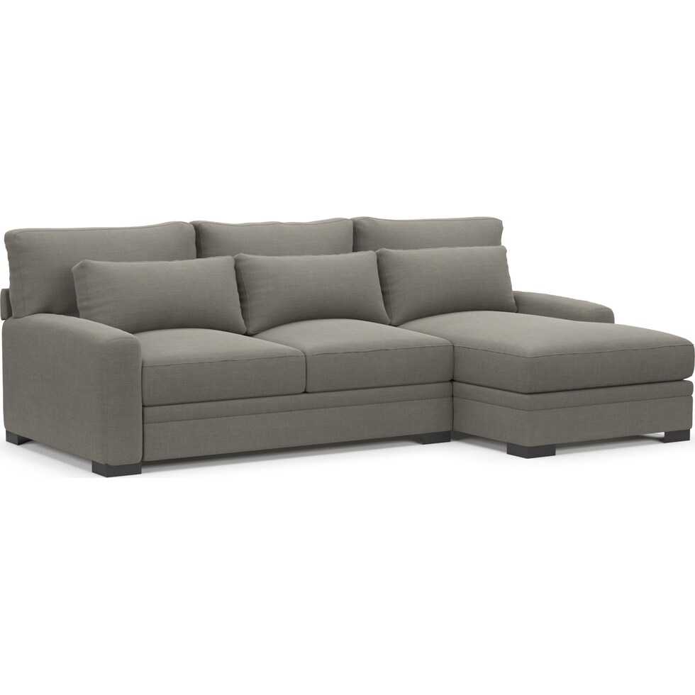 winston gray sectional   