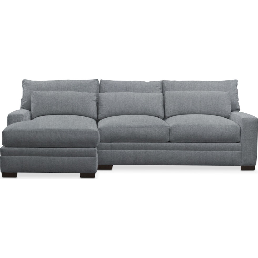 winston gray sectional   
