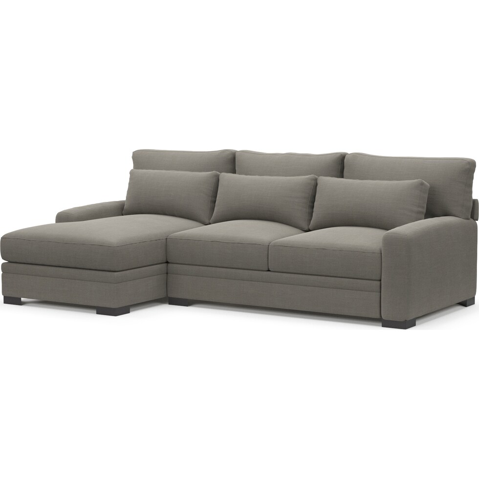 winston gray sectional   