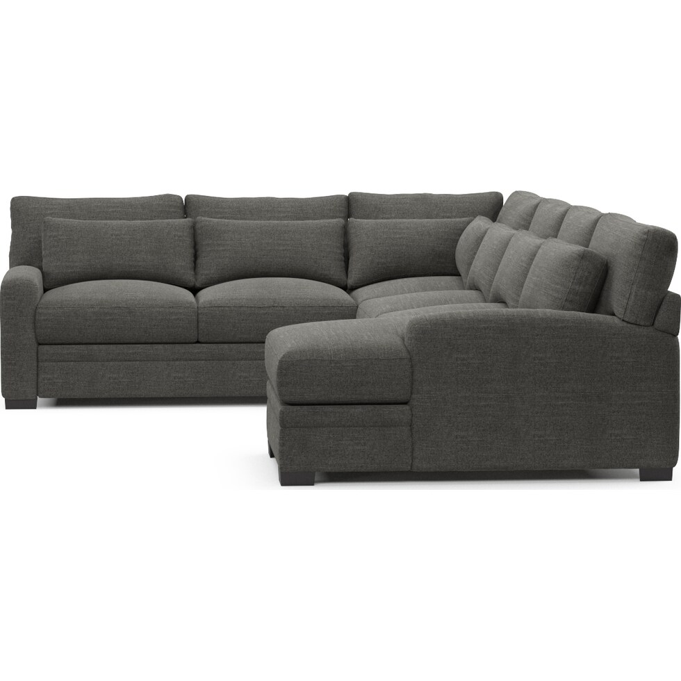 winston gray sectional   