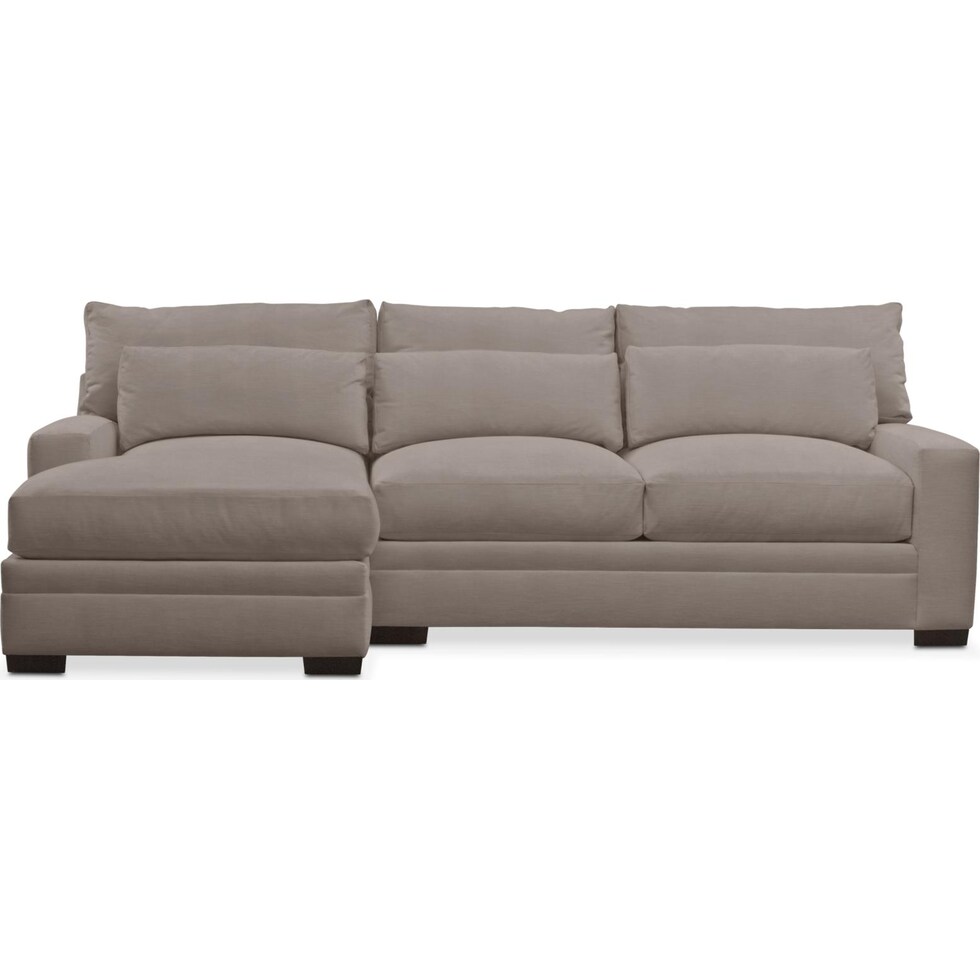winston gray sectional   