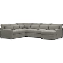 winston gray sectional   