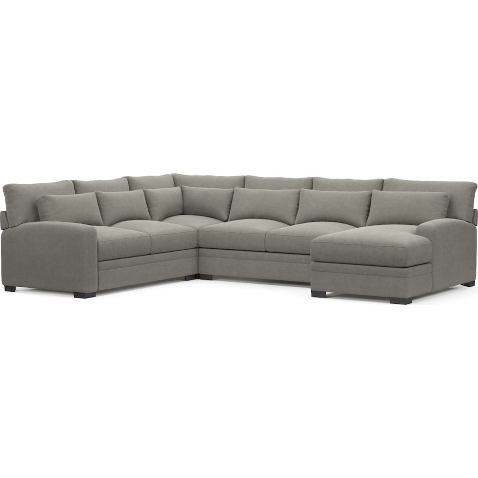 winston gray sectional   