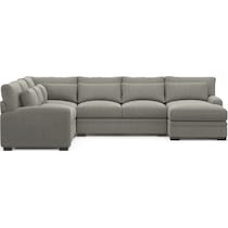 winston gray sectional   