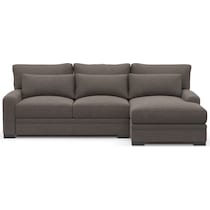 winston gray sectional   