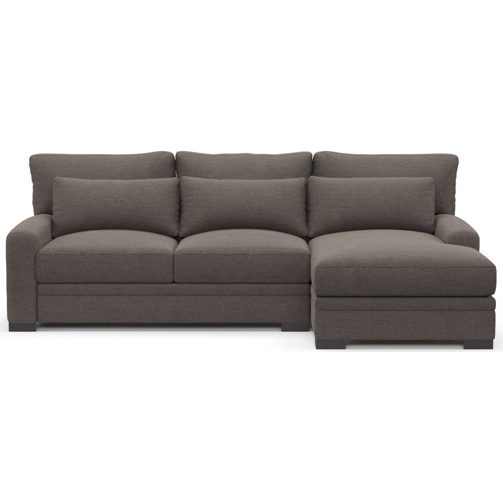 winston gray sectional   