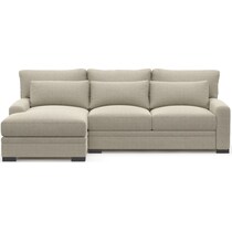 winston light brown  pc sectional with left facing chaise   