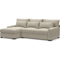winston light brown  pc sectional with left facing chaise   