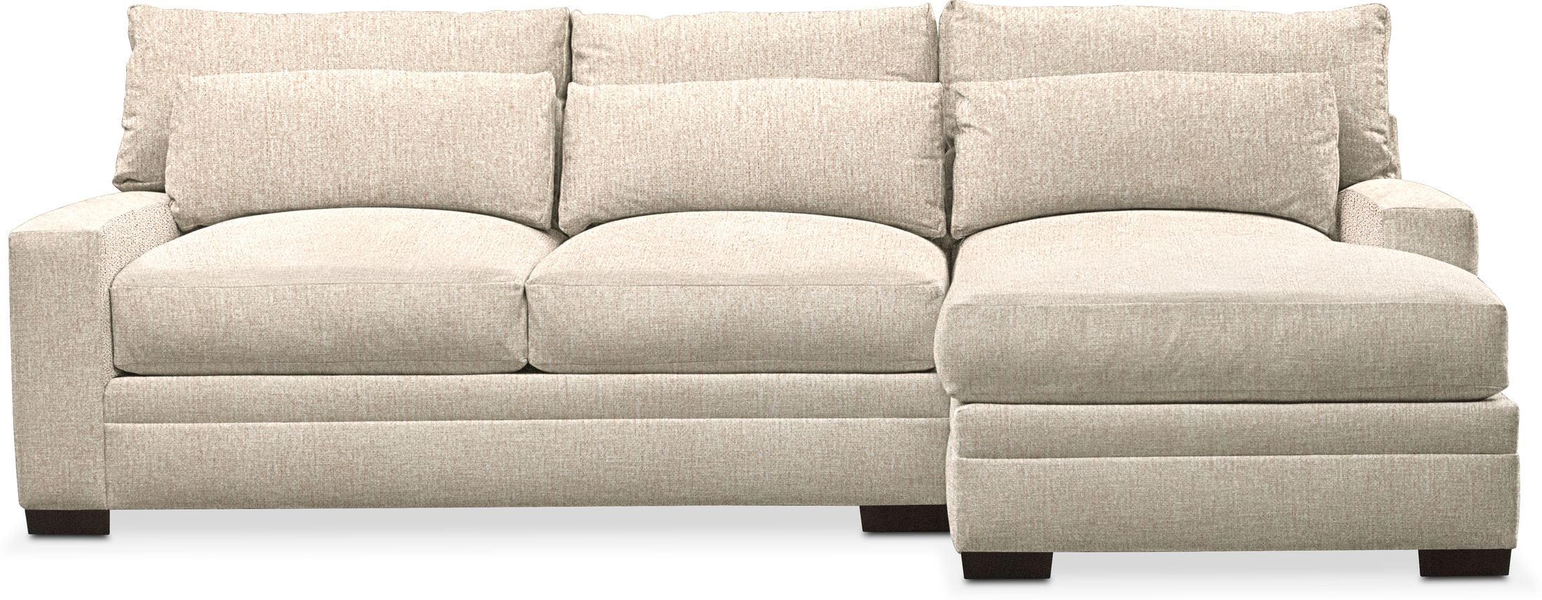 Winston Performance Fabric Foam Comfort 2Piece Sectional with Left