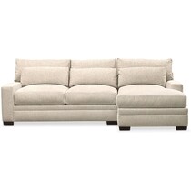 winston light brown  pc sectional with left facing chaise   