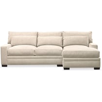 winston light brown  pc sectional with right facing chaise   
