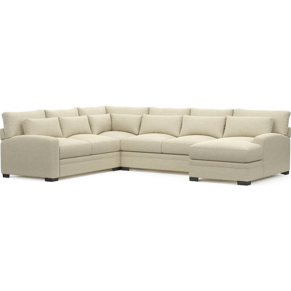 winston light brown  pc sectional   