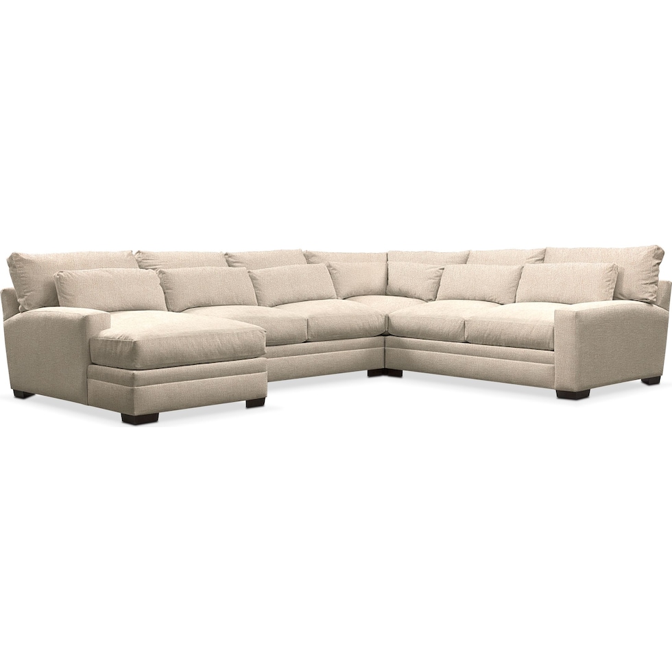 winston light brown  pc sectional   