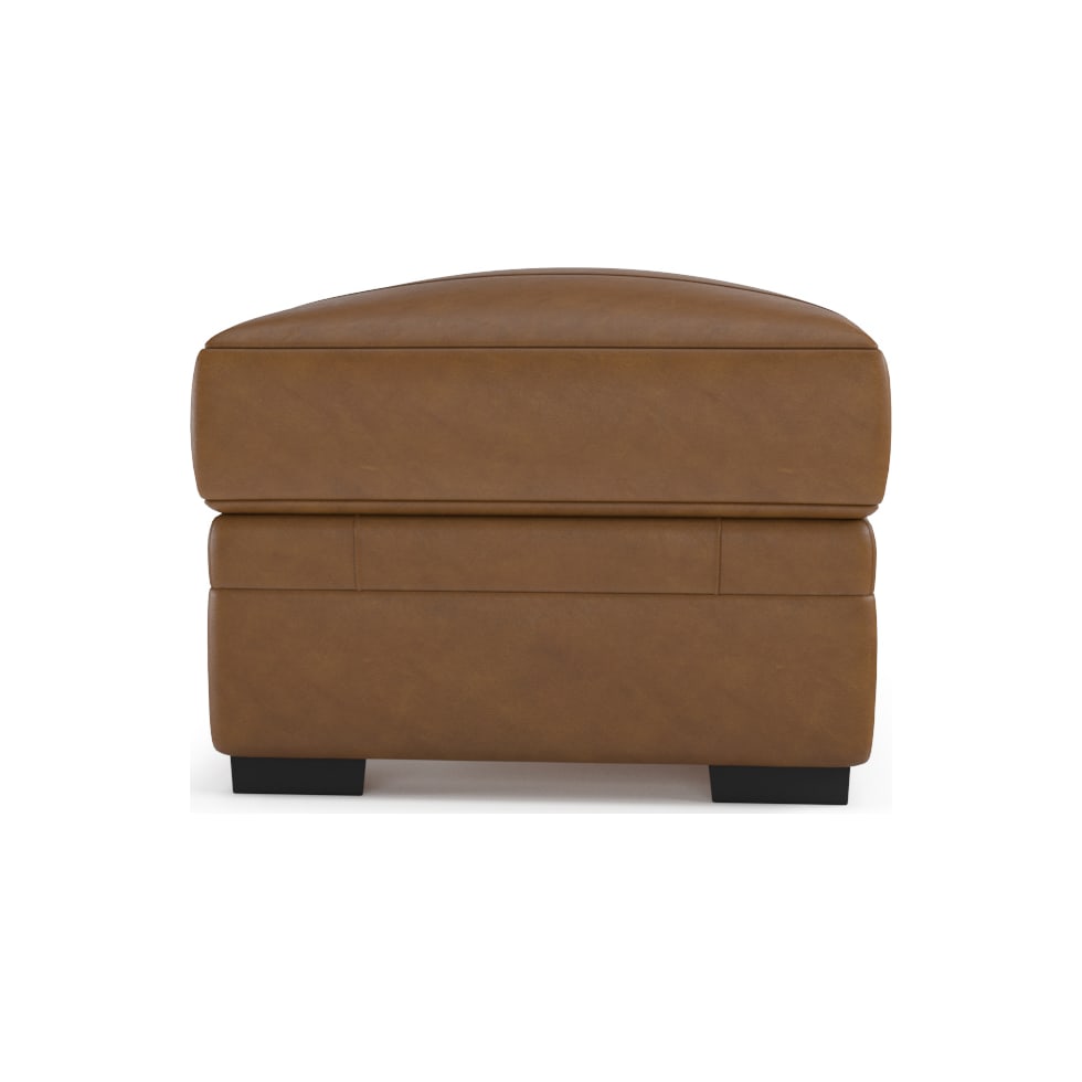 winston light brown ottoman   