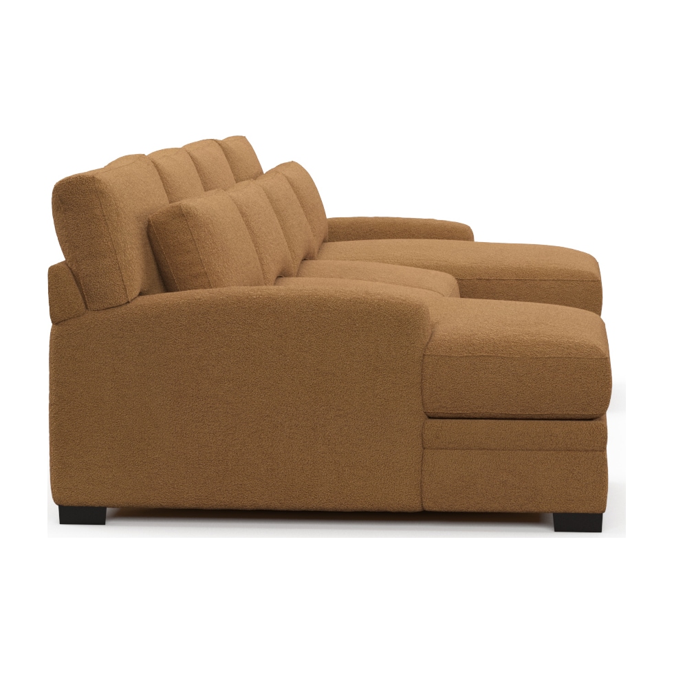 winston light brown sectional   
