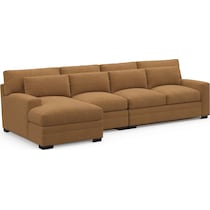 winston light brown sectional   