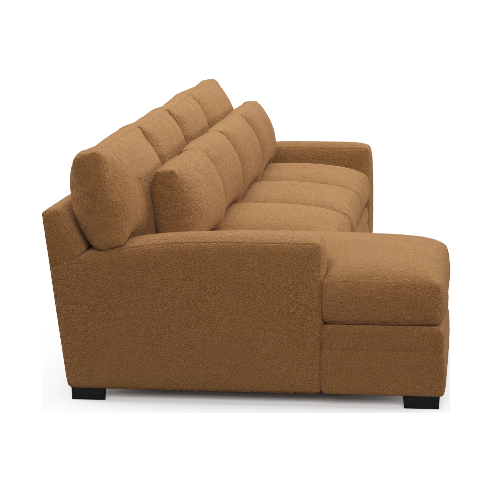 winston light brown sectional   