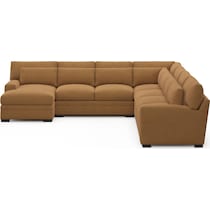 winston light brown sectional   