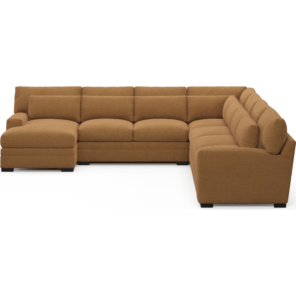 winston light brown sectional   